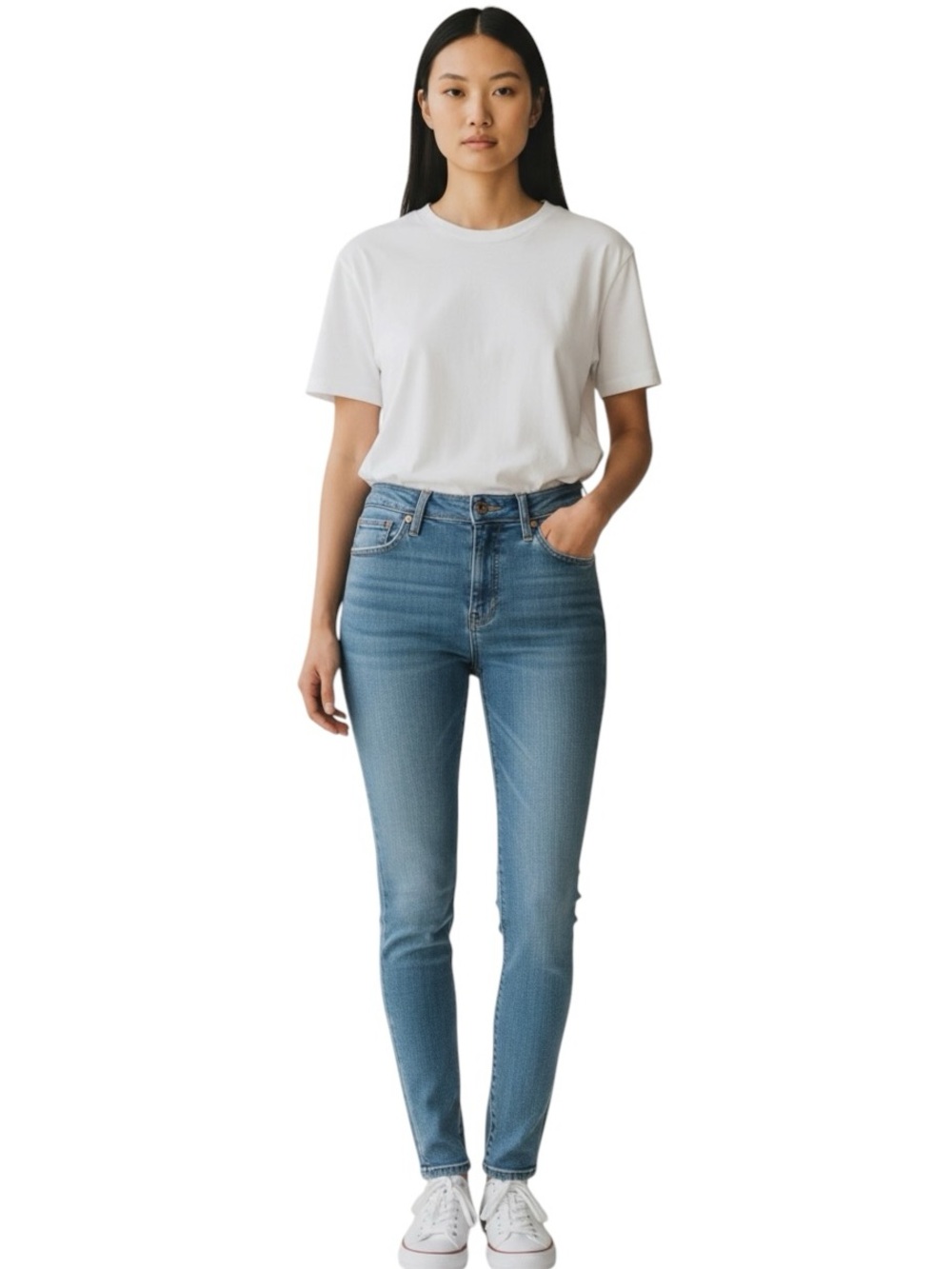 Madewell 11” High Rise Skinny Medium Jeans. Blue Sz. 27